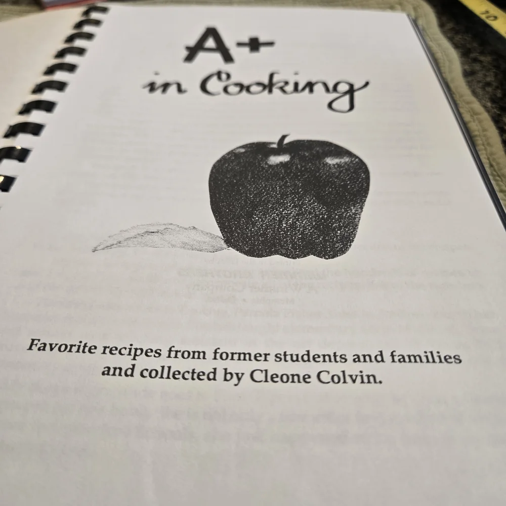 A+ in Cooking Spiral-Bound Recipe Book from a School Fundraiser USA